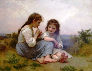 A Childhood Idyll by William-Adolphe Bouguereau Artwork