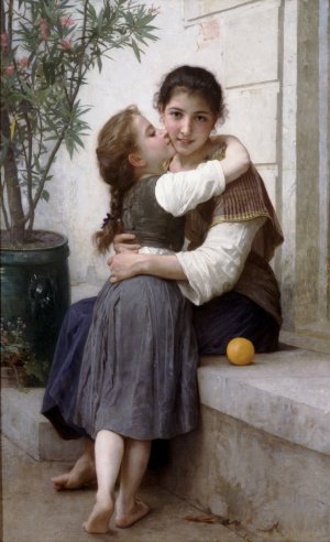 A Little Coaxing by William-Adolphe Bouguereau Artwork