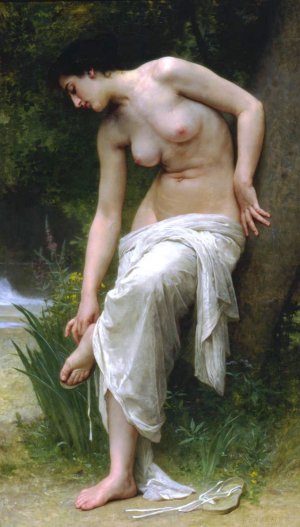 Main Product Photo of After the Bath Painting by William-Adolphe Bouguereau
