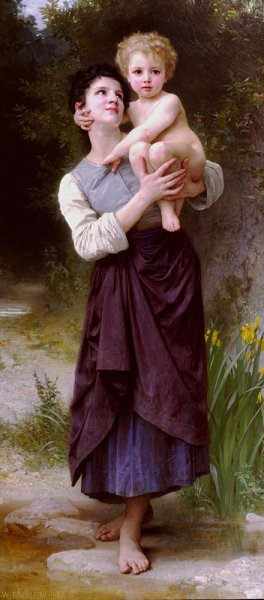 Main Product Photo of Brother and Sister Painting by William-Adolphe Bouguereau