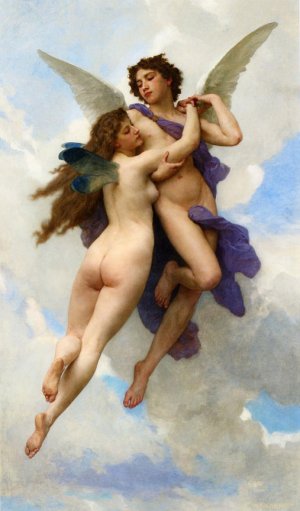 Cupid and Psyche by William-Adolphe Bouguereau Artwork