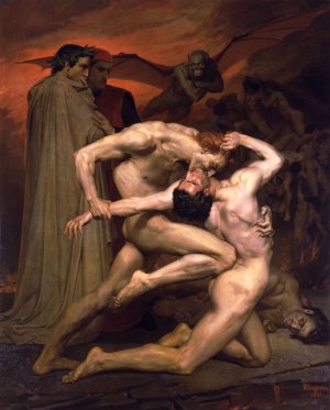 Dante and Virgil in Hell by William-Adolphe Bouguereau Artwork