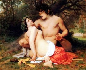 Main Product Photo of Faun and Bacchante Painting by William-Adolphe Bouguereau