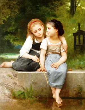 Fishing for Frogs by William-Adolphe Bouguereau - Hand-Painted Oil Painting Reproduction