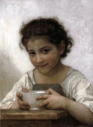 Main Product Photo of Girl Eating Porridge Painting by William-Adolphe Bouguereau