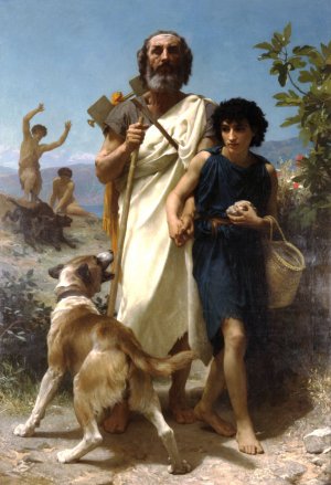 Main Product Photo of Homer and His Guide Painting by William-Adolphe Bouguereau