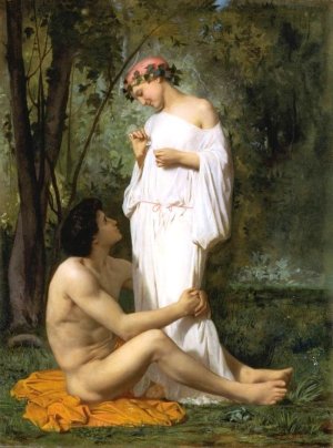 Idylle by William-Adolphe Bouguereau Artwork