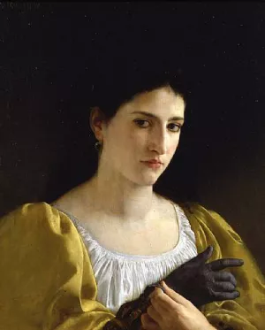 Lady With Glove by William-Adolphe Bouguereau - Hand-Painted Oil Painting Reproduction