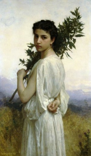 Main Product Photo of Laurel Branch Painting by William-Adolphe Bouguereau