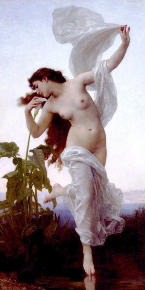 Main Product Photo of L'aurore (also known as Dawn) Painting by William-Adolphe Bouguereau