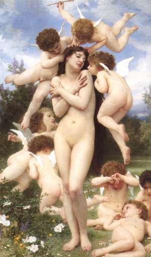 Main Product Photo of Le Printemps also known as The Return of Spring Painting by William-Adolphe Bouguereau