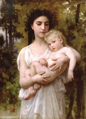Little Brother by William-Adolphe Bouguereau - Hand-Painted Oil Painting Reproduction
