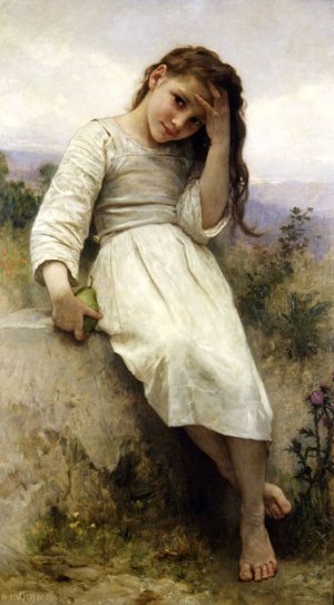Main Product Photo of Little Thief Painting by William-Adolphe Bouguereau
