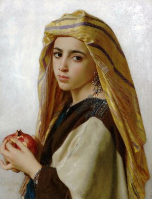 Main Product Photo of L'orientale a la grenade Painting by William-Adolphe Bouguereau