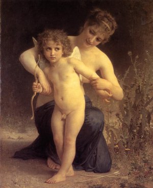Main Product Photo of Love Disarmed Painting by William-Adolphe Bouguereau
