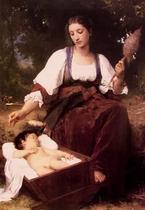 Lullaby by William-Adolphe Bouguereau - Hand-Painted Oil Painting Reproduction