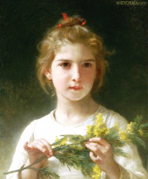 Main Product Photo of Mimosa Painting by William-Adolphe Bouguereau