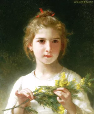 Mimosa by William-Adolphe Bouguereau - Hand-Painted Oil Painting Reproduction