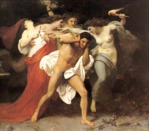 Main Product Photo of Orestes Pursued by the Furies Painting by William-Adolphe Bouguereau