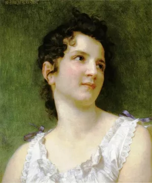 Portrait of a Young Girl by William-Adolphe Bouguereau - Hand-Painted Oil Painting Reproduction