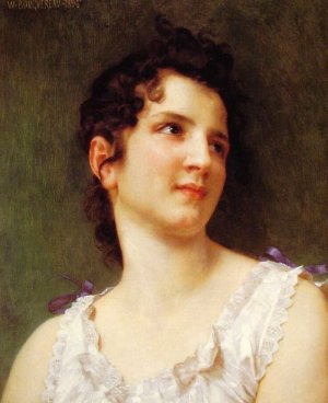 Main Product Photo of Portrait of a Young Girl Painting by William-Adolphe Bouguereau