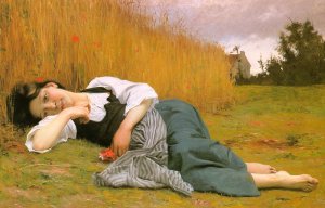 Main Product Photo of Rest in Harvest Painting by William-Adolphe Bouguereau