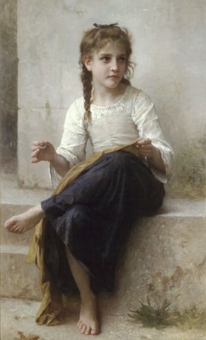 Main Product Photo of Sewing Painting by William-Adolphe Bouguereau