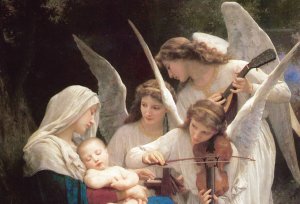 Main Product Photo of Song of the Angels - Detail Painting by William-Adolphe Bouguereau