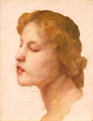 Main Product Photo of Study of a woman's head Painting by William-Adolphe Bouguereau