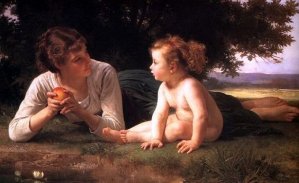 Main Product Photo of Temptation Painting by William-Adolphe Bouguereau
