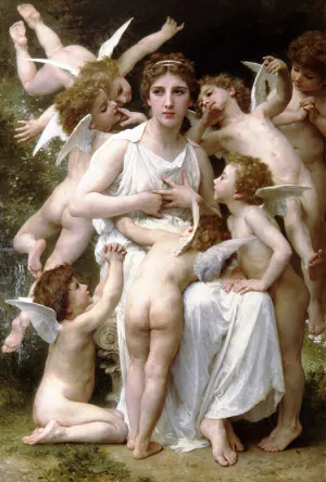 The Assault by William-Adolphe Bouguereau - Hand-Painted Oil Painting Reproduction