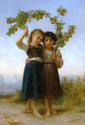 Main Product Photo of The Cherry Branch Painting by William-Adolphe Bouguereau