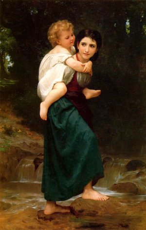 Main Product Photo of The Crossing of the Ford Painting by William-Adolphe Bouguereau