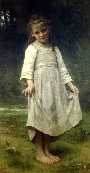 Main Product Photo of The Curtsey Painting by William-Adolphe Bouguereau
