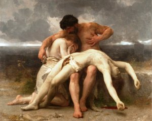 Main Product Photo of The First Mourning Painting by William-Adolphe Bouguereau