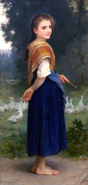 Main Product Photo of The Goose Girl Painting by William-Adolphe Bouguereau