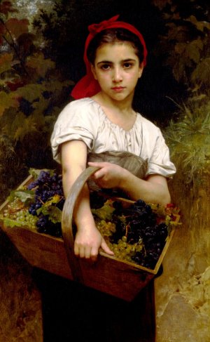 The Grape Picker by William-Adolphe Bouguereau Artwork