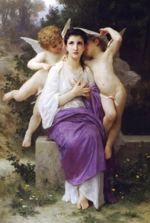 Main Product Photo of The Heart's Awakening Painting by William-Adolphe Bouguereau