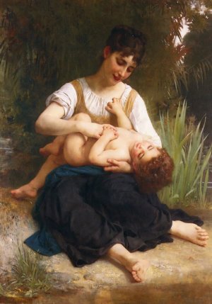 Main Product Photo of The Joys of Motherhood Painting by William-Adolphe Bouguereau