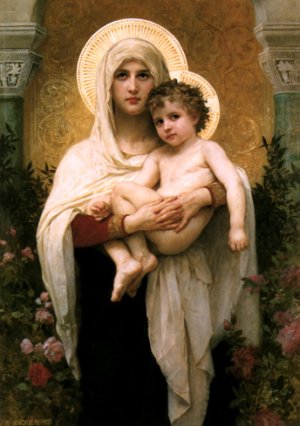 The Madonna of the Roses by William-Adolphe Bouguereau Artwork