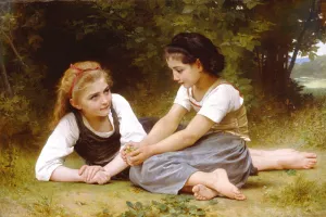 The Nut Gatherers by William-Adolphe Bouguereau Artwork