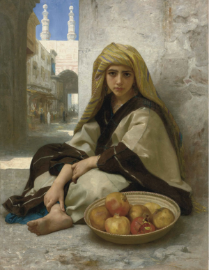 Main Product Photo of The Pomegranate Seller Painting by William-Adolphe Bouguereau