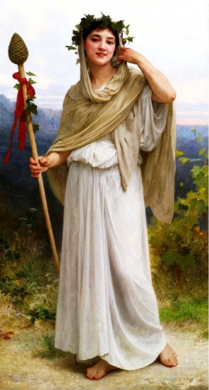 Main Product Photo of The Priestess of Bacchus Painting by William-Adolphe Bouguereau