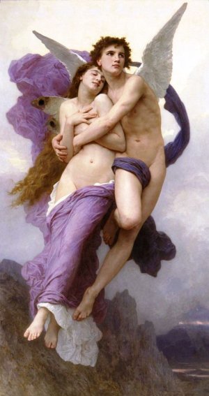 Main Product Photo of The Rapture of Psyche Painting by William-Adolphe Bouguereau