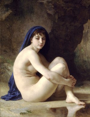 Main Product Photo of The Seated Nude Painting by William-Adolphe Bouguereau