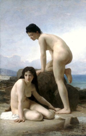 Main Product Photo of The Two Bathers Painting by William-Adolphe Bouguereau