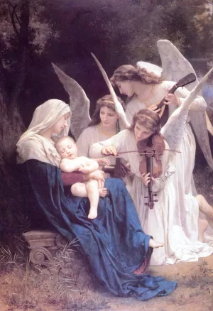 The Virgin with Angels by William-Adolphe Bouguereau - Hand-Painted Oil Painting Reproduction