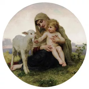The Virgin with the Lamb by William-Adolphe Bouguereau - Hand-Painted Oil Painting Reproduction