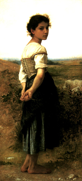 Main Product Photo of The Young Shepherdess Painting by William-Adolphe Bouguereau