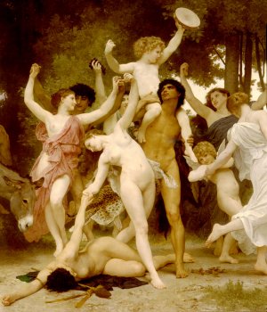 Main Product Photo of The Youth of Bacchus Center Detail Painting by William-Adolphe Bouguereau